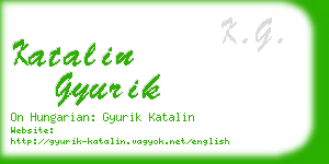 katalin gyurik business card